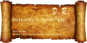 Dolezsál Renátó névjegykártya